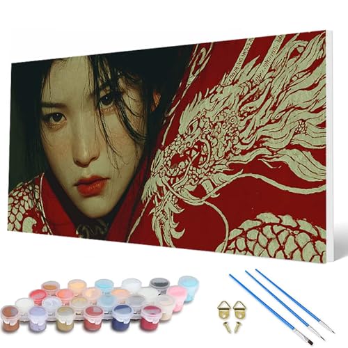 Frau Malen Nach Zahlen Erwachsene, Malen Nach Zahlen Anime Paint by Numbers Adult Muster Basteln Erwachsene Anfänger für Zimmer Deko Wohnzimmer, Wanddeko, Geschenke für Frauen 70 x 140 cm -hcw2507P2 von HCWBDWOU