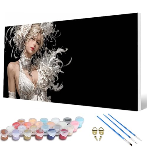 Frau Malen Nach Zahlen Erwachsene, Malen Nach Zahlen Anime Paint by Numbers Adult Muster Basteln Erwachsene Anfänger für Zimmer Deko Wohnzimmer, Wanddeko, Geschenke für Frauen 90X180CM -hcw25079W von HCWBDWOU