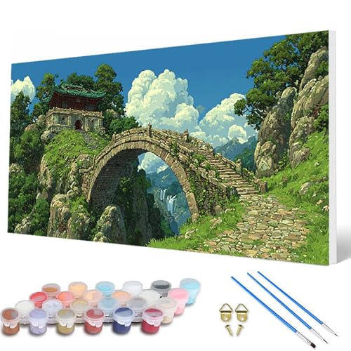 Kleine BrüCke Malen Nach Zahlen Erwachsene, Malen Nach Zahlen Landschaft Paint by Numbers Adult Muster Basteln Erwachsene Anfänger für Deko Wohnzimmer, Geschenke für Frauen 30 x 60 cm -hcw2507NV Kleine BrüCke Malen Nach Zahlen Erwachsene, Malen Nach Zahlen Landschaft Paint by Numbers Adult Muster Basteln Erwachsene Anfänger für Deko Wohnzimmer, Geschenke für Frauen 30 x 60 cm -hcw2507NV von HCWBDWOU