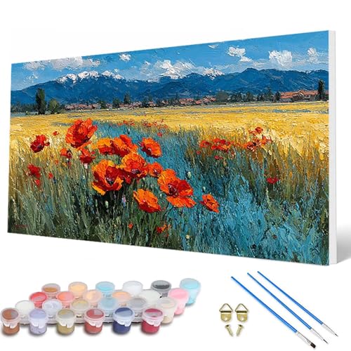 Landschaft Malen Nach Zahlen Erwachsene, Malen Nach Zahlen Mohn Paint by Numbers Adult Muster Basteln Erwachsene Anfänger für Deko Wohnzimmer, Wanddeko, Geschenke für Frauen 30 x 60 cm -hcw2507M3 Landschaft Malen Nach Zahlen Erwachsene, Malen Nach Zahlen Mohn Paint by Numbers Adult Muster Basteln Erwachsene Anfänger für Deko Wohnzimmer, Wanddeko, Geschenke für Frauen 30 x 60 cm -hcw2507M3 von HCWBDWOU