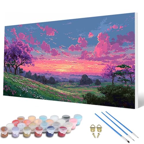 Landschaft Malen Nach Zahlen Erwachsene, Malen Nach Zahlen Sonnenuntergang Paint by Numbers Adult Muster Basteln Erwachsene Anfänger für Deko Wohnzimmer, Geschenke für Frauen 50X100CM -hcw2507XY Landschaft Malen Nach Zahlen Erwachsene, Malen Nach Zahlen Sonnenuntergang Paint by Numbers Adult Muster Basteln Erwachsene Anfänger für Deko Wohnzimmer, Geschenke für Frauen 50X100CM -hcw2507XY von HCWBDWOU