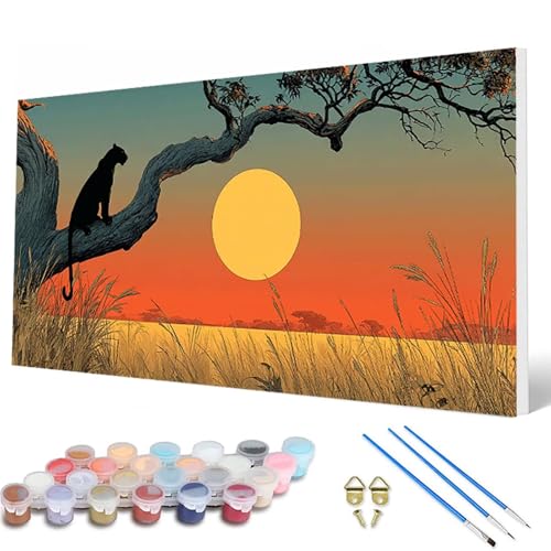 Leopard Malen Nach Zahlen Erwachsene, Malen Nach Zahlen Landschaft Paint by Numbers Adult Muster Basteln Erwachsene Anfänger für Deko Wohnzimmer, Wanddeko, Geschenke für Frauen 30X60 CM -hcw250734 Leopard Malen Nach Zahlen Erwachsene, Malen Nach Zahlen Landschaft Paint by Numbers Adult Muster Basteln Erwachsene Anfänger für Deko Wohnzimmer, Wanddeko, Geschenke für Frauen 30X60 CM -hcw250734 von HCWBDWOU