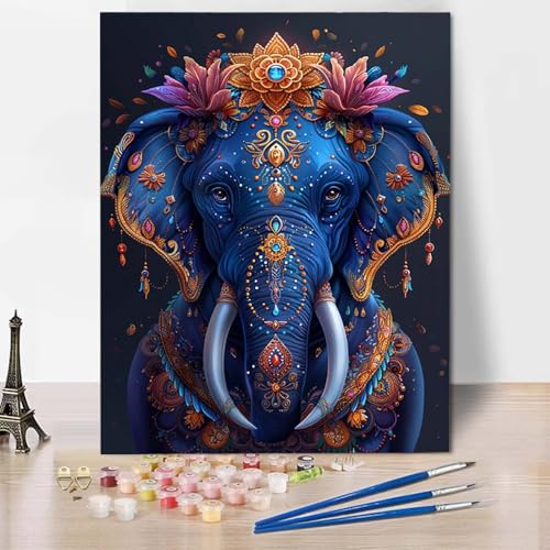 Malen Nach Zahlen Elefant Malen Nach Zahlen Erwachsene Tier Painting by Numbers Adult Basteln Erwachsene, Mit 3 Pinseln und Acrylfarbe für Deko Wohnzimmer, Geschenke für Frauen 40 X 50 CM -CW25047M Malen Nach Zahlen Elefant Malen Nach Zahlen Erwachsene Tier Painting by Numbers Adult Basteln Erwachsene, Mit 3 Pinseln und Acrylfarbe für Deko Wohnzimmer, Geschenke für Frauen 40 X 50 CM -CW25047M von HCWBDWOU