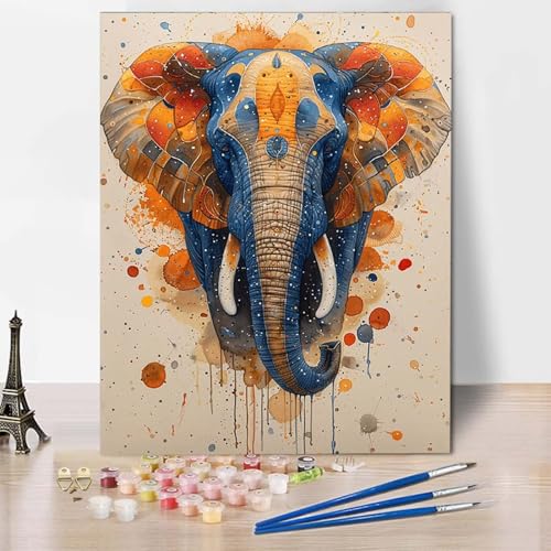 Malen Nach Zahlen Elefant Malen Nach Zahlen Erwachsene Tier Painting by Numbers Adult Basteln Erwachsene, Mit 3 Pinseln und Acrylfarbe für Deko Wohnzimmer, Geschenke für Frauen 70 X 95 CM -CW25042S Malen Nach Zahlen Elefant Malen Nach Zahlen Erwachsene Tier Painting by Numbers Adult Basteln Erwachsene, Mit 3 Pinseln und Acrylfarbe für Deko Wohnzimmer, Geschenke für Frauen 70 X 95 CM -CW25042S von HCWBDWOU