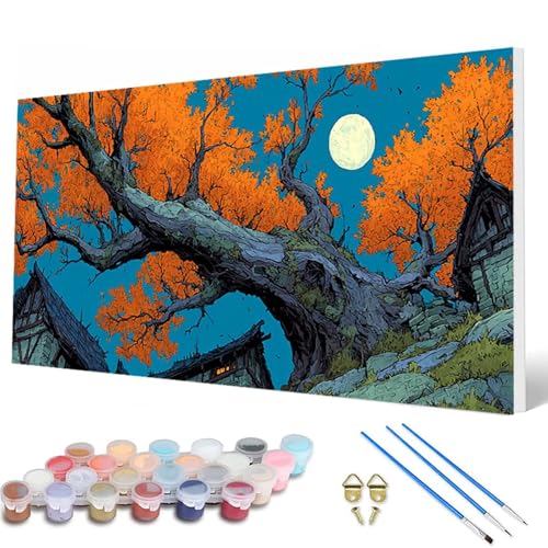 Malen Nach Zahlen Erwachsene, Baum Malen Nach Zahlen Mond Paint by Numbers DIY Bastelset Erwachsene Mit 3 Pinseln und Acrylfarben für Zimmer Deko Wohnzimmer, Geschenke für Frauen 40X80CM -hcw2507O9 Malen Nach Zahlen Erwachsene, Baum Malen Nach Zahlen Mond Paint by Numbers DIY Bastelset Erwachsene Mit 3 Pinseln und Acrylfarben für Zimmer Deko Wohnzimmer, Geschenke für Frauen 40X80CM -hcw2507O9 von HCWBDWOU