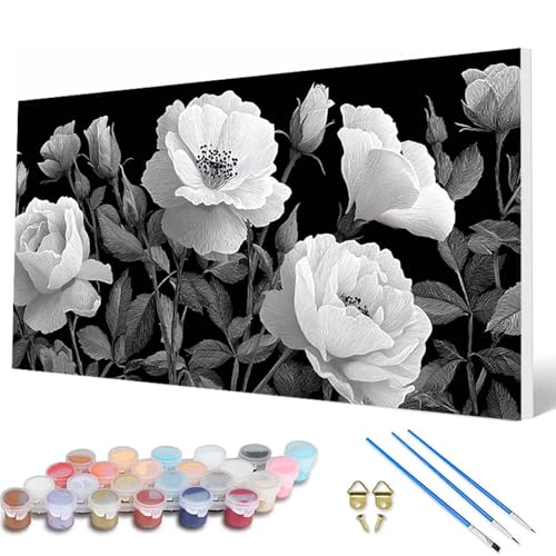 Malen Nach Zahlen Erwachsene, Blumenn Malen Nach Zahlen Anlage Paint by Numbers DIY Bastelset Erwachsene Mit 3 Pinseln und Acrylfarben für Deko Wohnzimmer, Geschenke für Frauen 40X80CM -hcw250708 Malen Nach Zahlen Erwachsene, Blumenn Malen Nach Zahlen Anlage Paint by Numbers DIY Bastelset Erwachsene Mit 3 Pinseln und Acrylfarben für Deko Wohnzimmer, Geschenke für Frauen 40X80CM -hcw250708 von HCWBDWOU