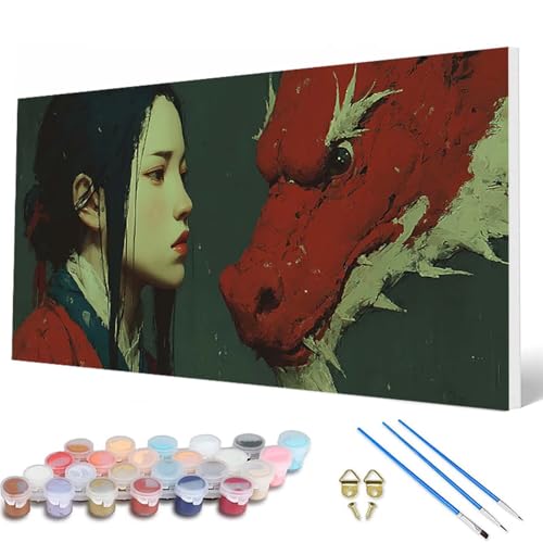 Malen Nach Zahlen Erwachsene, Drachen Malen Nach Zahlen Anime Paint by Numbers DIY Bastelset Erwachsene Mit 3 Pinseln und Acrylfarben für Deko Wohnzimmer, Geschenke für Frauen 60X120 CM -hcw2507S7 Malen Nach Zahlen Erwachsene, Drachen Malen Nach Zahlen Anime Paint by Numbers DIY Bastelset Erwachsene Mit 3 Pinseln und Acrylfarben für Deko Wohnzimmer, Geschenke für Frauen 60X120 CM -hcw2507S7 von HCWBDWOU