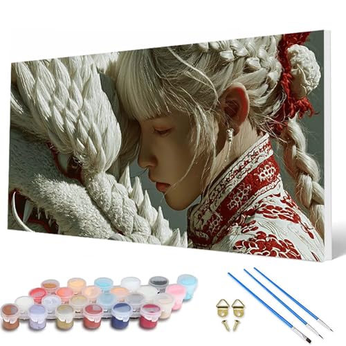 Malen Nach Zahlen Erwachsene, Drachen Malen Nach Zahlen Frau Paint by Numbers DIY Bastelset Erwachsene Mit 3 Pinseln und Acrylfarben für Deko Wohnzimmer, Geschenke für Frauen 40X80CM -hcw2507T9 Malen Nach Zahlen Erwachsene, Drachen Malen Nach Zahlen Frau Paint by Numbers DIY Bastelset Erwachsene Mit 3 Pinseln und Acrylfarben für Deko Wohnzimmer, Geschenke für Frauen 40X80CM -hcw2507T9 von HCWBDWOU