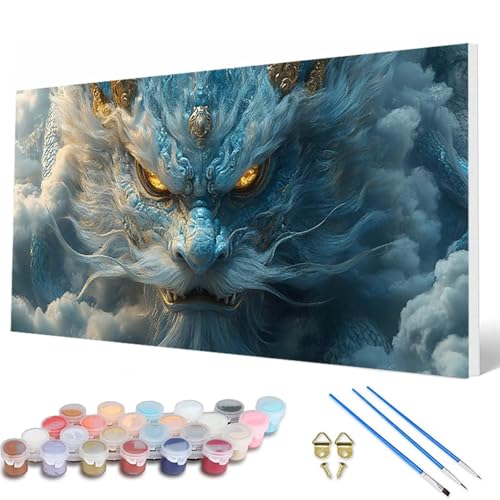 Malen Nach Zahlen Erwachsene, Drachen Malen Nach Zahlen Tiere Paint by Numbers DIY Bastelset Erwachsene Mit 3 Pinseln und Acrylfarben für Deko Wohnzimmer, Geschenke für Frauen 60X120 CM -hcw250703 Malen Nach Zahlen Erwachsene, Drachen Malen Nach Zahlen Tiere Paint by Numbers DIY Bastelset Erwachsene Mit 3 Pinseln und Acrylfarben für Deko Wohnzimmer, Geschenke für Frauen 60X120 CM -hcw250703 von HCWBDWOU
