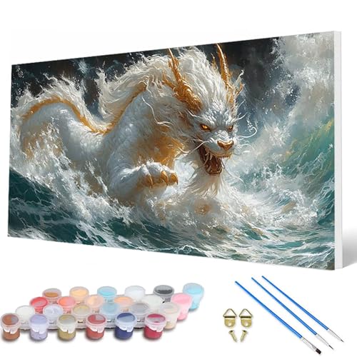 Malen Nach Zahlen Erwachsene, Drachen Malen Nach Zahlen Wellen Paint by Numbers DIY Bastelset Erwachsene Mit 3 Pinseln und Acrylfarben für Deko Wohnzimmer, Geschenke für Frauen 100X200 CM -hcw250722 Malen Nach Zahlen Erwachsene, Drachen Malen Nach Zahlen Wellen Paint by Numbers DIY Bastelset Erwachsene Mit 3 Pinseln und Acrylfarben für Deko Wohnzimmer, Geschenke für Frauen 100X200 CM -hcw250722 von HCWBDWOU