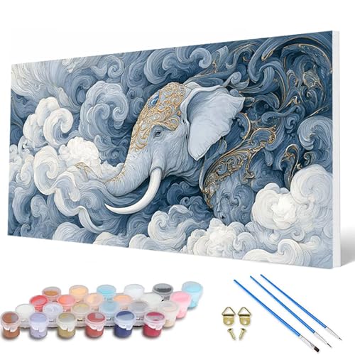 Malen Nach Zahlen Erwachsene, Elefant Malen Nach Zahlen Tiere Paint by Numbers DIY Bastelset Erwachsene Mit 3 Pinseln und Acrylfarben für Deko Wohnzimmer, Geschenke für Frauen 60X120 CM -hcw2507E8 Malen Nach Zahlen Erwachsene, Elefant Malen Nach Zahlen Tiere Paint by Numbers DIY Bastelset Erwachsene Mit 3 Pinseln und Acrylfarben für Deko Wohnzimmer, Geschenke für Frauen 60X120 CM -hcw2507E8 von HCWBDWOU