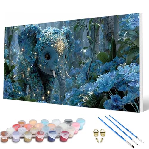 Malen Nach Zahlen Erwachsene, Elefant Malen Nach Zahlen Tiere Paint by Numbers DIY Bastelset Erwachsene Mit 3 Pinseln und Acrylfarben für Deko Wohnzimmer, Geschenke für Frauen 60X120 CM -hcw2507GK Malen Nach Zahlen Erwachsene, Elefant Malen Nach Zahlen Tiere Paint by Numbers DIY Bastelset Erwachsene Mit 3 Pinseln und Acrylfarben für Deko Wohnzimmer, Geschenke für Frauen 60X120 CM -hcw2507GK von HCWBDWOU