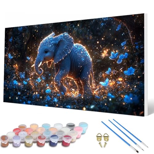 Malen Nach Zahlen Erwachsene, Elefant Malen Nach Zahlen Tiere Paint by Numbers DIY Bastelset Erwachsene Mit 3 Pinseln und Acrylfarben für Deko Wohnzimmer, Geschenke für Frauen 80 x 160 cm -hcw2507II Malen Nach Zahlen Erwachsene, Elefant Malen Nach Zahlen Tiere Paint by Numbers DIY Bastelset Erwachsene Mit 3 Pinseln und Acrylfarben für Deko Wohnzimmer, Geschenke für Frauen 80 x 160 cm -hcw2507II von HCWBDWOU