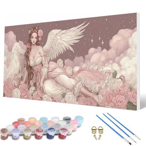 Malen Nach Zahlen Erwachsene, Engel Malen Nach Zahlen Blumenn Paint by Numbers DIY Bastelset Erwachsene Mit 3 Pinseln und Acrylfarben für Deko Wohnzimmer, Geschenke für Frauen 40 x 80 cm -hcw25071G Malen Nach Zahlen Erwachsene, Engel Malen Nach Zahlen Blumenn Paint by Numbers DIY Bastelset Erwachsene Mit 3 Pinseln und Acrylfarben für Deko Wohnzimmer, Geschenke für Frauen 40 x 80 cm -hcw25071G von HCWBDWOU