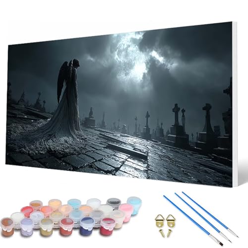 Malen Nach Zahlen Erwachsene, Engel Malen Nach Zahlen Landschaft Paint by Numbers DIY Bastelset Erwachsene Mit 3 Pinseln und Acrylfarben für Deko Wohnzimmer, Geschenke für Frauen 40X80 CM -hcw25074Q Malen Nach Zahlen Erwachsene, Engel Malen Nach Zahlen Landschaft Paint by Numbers DIY Bastelset Erwachsene Mit 3 Pinseln und Acrylfarben für Deko Wohnzimmer, Geschenke für Frauen 40X80 CM -hcw25074Q von HCWBDWOU