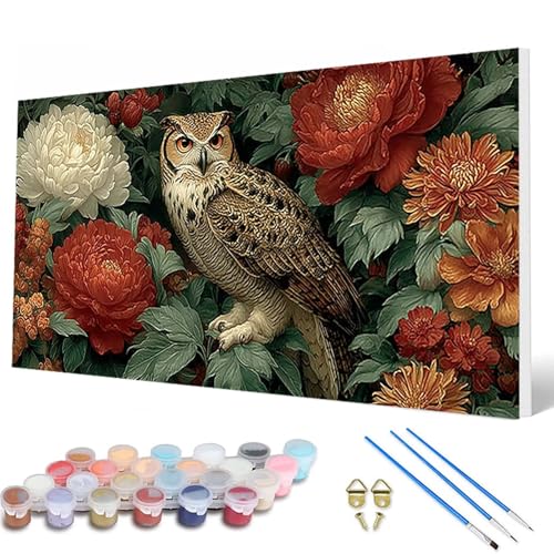Malen Nach Zahlen Erwachsene, Eule Malen Nach Zahlen Blumen Paint by Numbers DIY Bastelset Erwachsene Mit 3 Pinseln und Acrylfarben für Deko Wohnzimmer, Geschenke für Frauen 60X120CM -hcw250781 Malen Nach Zahlen Erwachsene, Eule Malen Nach Zahlen Blumen Paint by Numbers DIY Bastelset Erwachsene Mit 3 Pinseln und Acrylfarben für Deko Wohnzimmer, Geschenke für Frauen 60X120CM -hcw250781 von HCWBDWOU
