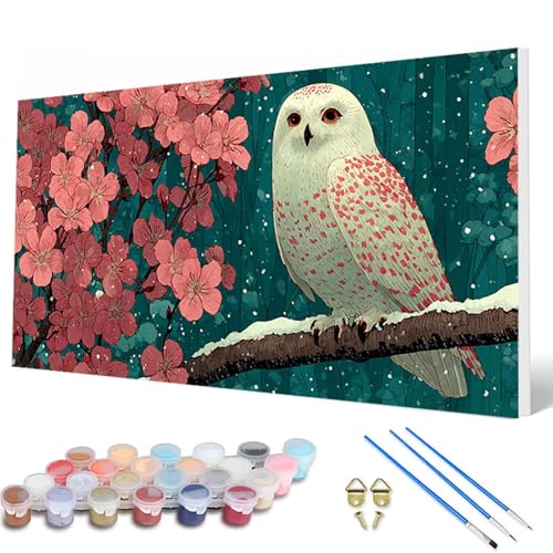 Malen Nach Zahlen Erwachsene, Eule Malen Nach Zahlen KirschblüTen Paint by Numbers Bastelset Erwachsene Mit Pinseln und Acrylfarben für Deko Wohnzimmer, Geschenke für Frauen 100 x 200 cm -hcw2507LS Malen Nach Zahlen Erwachsene, Eule Malen Nach Zahlen KirschblüTen Paint by Numbers Bastelset Erwachsene Mit Pinseln und Acrylfarben für Deko Wohnzimmer, Geschenke für Frauen 100 x 200 cm -hcw2507LS von HCWBDWOU