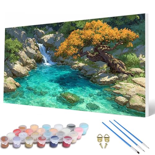 Malen Nach Zahlen Erwachsene, Fallen Malen Nach Zahlen Natur Paint by Numbers DIY Bastelset Erwachsene Mit 3 Pinseln und Acrylfarben für Deko Wohnzimmer, Geschenke für Frauen 40X80 CM -hcw2507MW Malen Nach Zahlen Erwachsene, Fallen Malen Nach Zahlen Natur Paint by Numbers DIY Bastelset Erwachsene Mit 3 Pinseln und Acrylfarben für Deko Wohnzimmer, Geschenke für Frauen 40X80 CM -hcw2507MW von HCWBDWOU