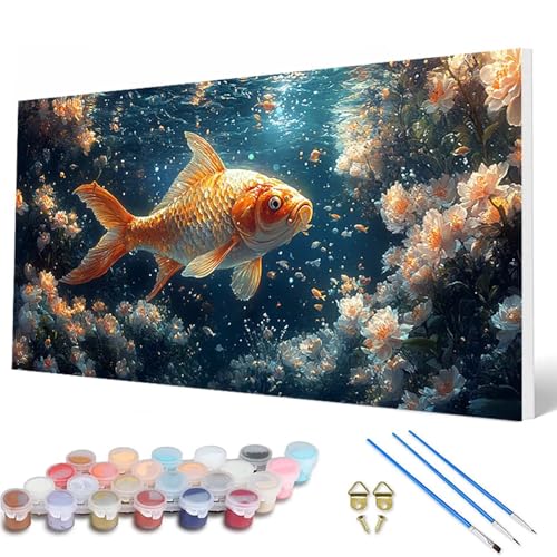 Malen Nach Zahlen Erwachsene, Fisch Malen Nach Zahlen Tiere Paint by Numbers DIY Bastelset Erwachsene Mit 3 Pinseln und Acrylfarben für Deko Wohnzimmer, Geschenke für Frauen 60X120 CM -hcw2507A6 Malen Nach Zahlen Erwachsene, Fisch Malen Nach Zahlen Tiere Paint by Numbers DIY Bastelset Erwachsene Mit 3 Pinseln und Acrylfarben für Deko Wohnzimmer, Geschenke für Frauen 60X120 CM -hcw2507A6 von HCWBDWOU