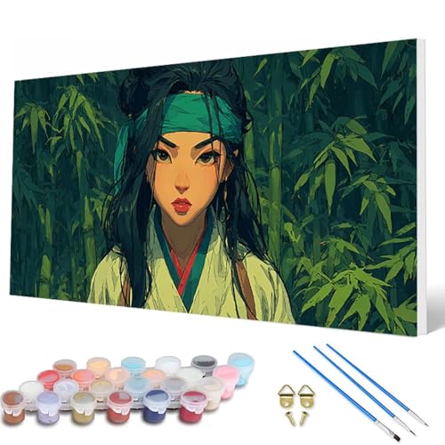 Malen Nach Zahlen Erwachsene, Frau Malen Nach Zahlen Bambuswald Paint by Numbers DIY Bastelset Erwachsene Mit 3 Pinseln und Acrylfarben für Deko Wohnzimmer, Geschenke für Frauen 60X120 CM -hcw2507NA Malen Nach Zahlen Erwachsene, Frau Malen Nach Zahlen Bambuswald Paint by Numbers DIY Bastelset Erwachsene Mit 3 Pinseln und Acrylfarben für Deko Wohnzimmer, Geschenke für Frauen 60X120 CM -hcw2507NA von HCWBDWOU