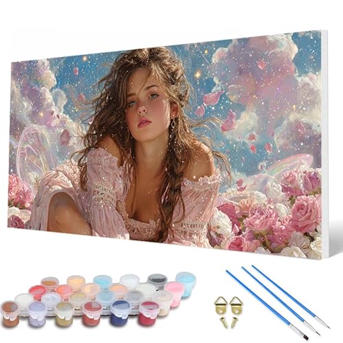 Malen Nach Zahlen Erwachsene, Frau Malen Nach Zahlen Rosa Paint by Numbers DIY Bastelset Erwachsene Mit 3 Pinseln und Acrylfarben für Deko Wohnzimmer, Geschenke für Frauen 100X200 CM -hcw2507HE Malen Nach Zahlen Erwachsene, Frau Malen Nach Zahlen Rosa Paint by Numbers DIY Bastelset Erwachsene Mit 3 Pinseln und Acrylfarben für Deko Wohnzimmer, Geschenke für Frauen 100X200 CM -hcw2507HE von HCWBDWOU