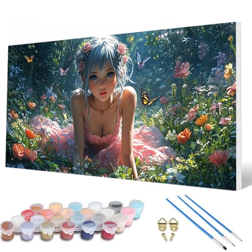 Malen Nach Zahlen Erwachsene, Frau Malen Nach Zahlen Schmetterling Paint by Numbers DIY Bastelset Erwachsene Mit 3 Pinseln und Acrylfarben für Deko Wohnzimmer, Geschenke für Frauen 40X80CM -hcw25072L Malen Nach Zahlen Erwachsene, Frau Malen Nach Zahlen Schmetterling Paint by Numbers DIY Bastelset Erwachsene Mit 3 Pinseln und Acrylfarben für Deko Wohnzimmer, Geschenke für Frauen 40X80CM -hcw25072L von HCWBDWOU