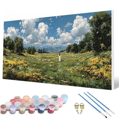 Malen Nach Zahlen Erwachsene, FrüHling Malen Nach Zahlen Landschaft Paint by Numbers DIY Bastelset Erwachsene Mit Pinseln und Acrylfarben für Deko Wohnzimmer, Geschenke für Frauen 60X120CM -hcw2507A8 Malen Nach Zahlen Erwachsene, FrüHling Malen Nach Zahlen Landschaft Paint by Numbers DIY Bastelset Erwachsene Mit Pinseln und Acrylfarben für Deko Wohnzimmer, Geschenke für Frauen 60X120CM -hcw2507A8 von HCWBDWOU