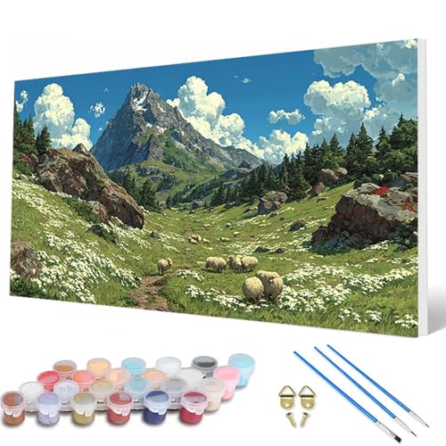 Malen Nach Zahlen Erwachsene, Gebirge Malen Nach Zahlen Landschaft Paint by Numbers DIY Bastelset Erwachsene Mit Pinseln und Acrylfarben für Deko Wohnzimmer, Geschenke für Frauen 40 x 80 cm -hcw2507TK Malen Nach Zahlen Erwachsene, Gebirge Malen Nach Zahlen Landschaft Paint by Numbers DIY Bastelset Erwachsene Mit Pinseln und Acrylfarben für Deko Wohnzimmer, Geschenke für Frauen 40 x 80 cm -hcw2507TK von HCWBDWOU
