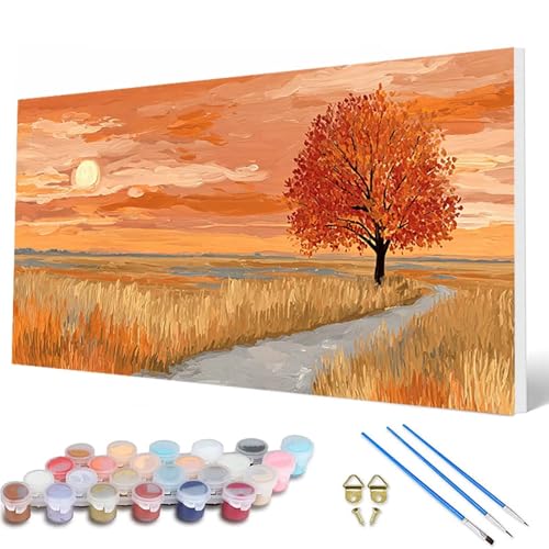Malen Nach Zahlen Erwachsene, Herbst Malen Nach Zahlen Landschaft Paint by Numbers DIY Bastelset Erwachsene Mit 3 Pinseln und Acrylfarben für Deko Wohnzimmer, Geschenke für Frauen 80X160CM -hcw25076R Malen Nach Zahlen Erwachsene, Herbst Malen Nach Zahlen Landschaft Paint by Numbers DIY Bastelset Erwachsene Mit 3 Pinseln und Acrylfarben für Deko Wohnzimmer, Geschenke für Frauen 80X160CM -hcw25076R von HCWBDWOU