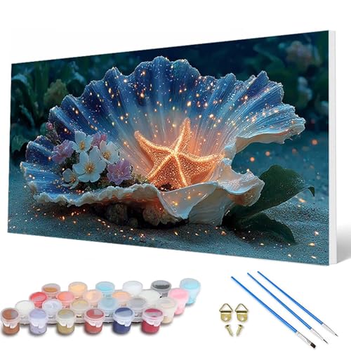 Malen Nach Zahlen Erwachsene, HüLse Malen Nach Zahlen Seestern Paint by Numbers DIY Bastelset Erwachsene Mit 3 Pinseln und Acrylfarben für Deko Wohnzimmer, Geschenke für Frauen 40X80CM -hcw2507PW Malen Nach Zahlen Erwachsene, HüLse Malen Nach Zahlen Seestern Paint by Numbers DIY Bastelset Erwachsene Mit 3 Pinseln und Acrylfarben für Deko Wohnzimmer, Geschenke für Frauen 40X80CM -hcw2507PW von HCWBDWOU