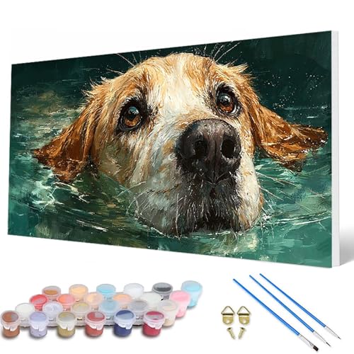 Malen Nach Zahlen Erwachsene, Hund Malen Nach Zahlen Tiere Paint by Numbers DIY Bastelset Erwachsene Mit 3 Pinseln und Acrylfarben für Deko Wohnzimmer, Geschenke für Frauen 100X200CM -hcw25077Z Malen Nach Zahlen Erwachsene, Hund Malen Nach Zahlen Tiere Paint by Numbers DIY Bastelset Erwachsene Mit 3 Pinseln und Acrylfarben für Deko Wohnzimmer, Geschenke für Frauen 100X200CM -hcw25077Z von HCWBDWOU