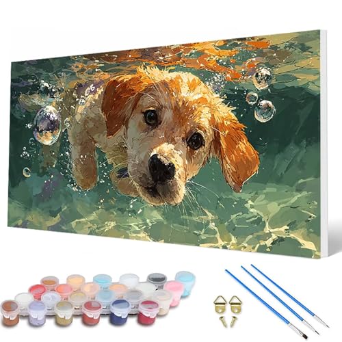 Malen Nach Zahlen Erwachsene, Hund Malen Nach Zahlen Tiere Paint by Numbers DIY Bastelset Erwachsene Mit 3 Pinseln und Acrylfarben für Deko Wohnzimmer, Geschenke für Frauen 100X200CM -hcw2507WQ Malen Nach Zahlen Erwachsene, Hund Malen Nach Zahlen Tiere Paint by Numbers DIY Bastelset Erwachsene Mit 3 Pinseln und Acrylfarben für Deko Wohnzimmer, Geschenke für Frauen 100X200CM -hcw2507WQ von HCWBDWOU
