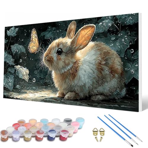 Malen Nach Zahlen Erwachsene, Kaninchen Malen Nach Zahlen Schmetterling Paint by Numbers Bastelset Erwachsene Mit Pinseln und Acrylfarben für Deko Wohnzimmer, Geschenke 100 x 200 cm -hcw2507A26288 Malen Nach Zahlen Erwachsene, Kaninchen Malen Nach Zahlen Schmetterling Paint by Numbers Bastelset Erwachsene Mit Pinseln und Acrylfarben für Deko Wohnzimmer, Geschenke 100 x 200 cm -hcw2507A26288 von HCWBDWOU