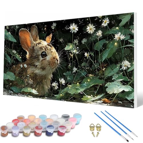 Malen Nach Zahlen Erwachsene, Kaninchen Malen Nach Zahlen Tiere Paint by Numbers DIY Bastelset Erwachsene Mit 3 Pinseln und Acrylfarben für Deko Wohnzimmer, Geschenke für Frauen 80 x 160 cm -hcw2507XD Malen Nach Zahlen Erwachsene, Kaninchen Malen Nach Zahlen Tiere Paint by Numbers DIY Bastelset Erwachsene Mit 3 Pinseln und Acrylfarben für Deko Wohnzimmer, Geschenke für Frauen 80 x 160 cm -hcw2507XD von HCWBDWOU