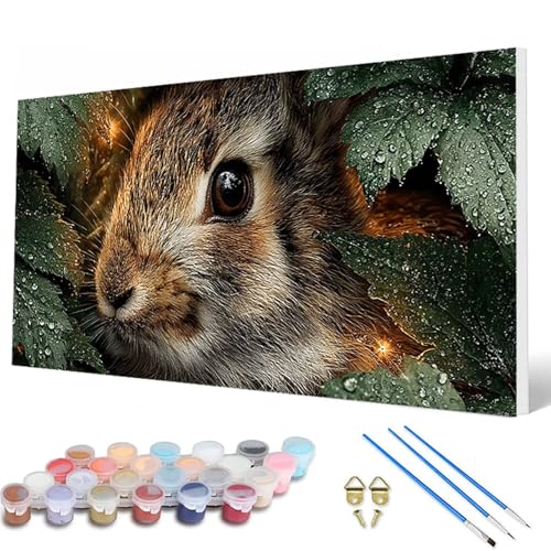 Malen Nach Zahlen Erwachsene, Kaninchen Malen Nach Zahlen Tiere Paint by Numbers DIY Bastelset Erwachsene Mit 3 Pinseln und Acrylfarben für Deko Wohnzimmer, Geschenke für Frauen 80 x 160 cm -hcw25077U Malen Nach Zahlen Erwachsene, Kaninchen Malen Nach Zahlen Tiere Paint by Numbers DIY Bastelset Erwachsene Mit 3 Pinseln und Acrylfarben für Deko Wohnzimmer, Geschenke für Frauen 80 x 160 cm -hcw25077U von HCWBDWOU