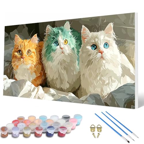 Malen Nach Zahlen Erwachsene, Katze Malen Nach Zahlen Tiere Paint by Numbers DIY Bastelset Erwachsene Mit 3 Pinseln und Acrylfarben für Deko Wohnzimmer, Geschenke für Frauen 60 x 120 cm -hcw2507E6 Malen Nach Zahlen Erwachsene, Katze Malen Nach Zahlen Tiere Paint by Numbers DIY Bastelset Erwachsene Mit 3 Pinseln und Acrylfarben für Deko Wohnzimmer, Geschenke für Frauen 60 x 120 cm -hcw2507E6 von HCWBDWOU