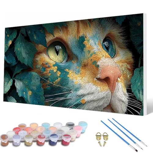 Malen Nach Zahlen Erwachsene, Katzen Malen Nach Zahlen Tiere Paint by Numbers DIY Bastelset Erwachsene Mit 3 Pinseln und Acrylfarben für Deko Wohnzimmer, Geschenke für Frauen 80X160 CM -hcw25079C Malen Nach Zahlen Erwachsene, Katzen Malen Nach Zahlen Tiere Paint by Numbers DIY Bastelset Erwachsene Mit 3 Pinseln und Acrylfarben für Deko Wohnzimmer, Geschenke für Frauen 80X160 CM -hcw25079C von HCWBDWOU
