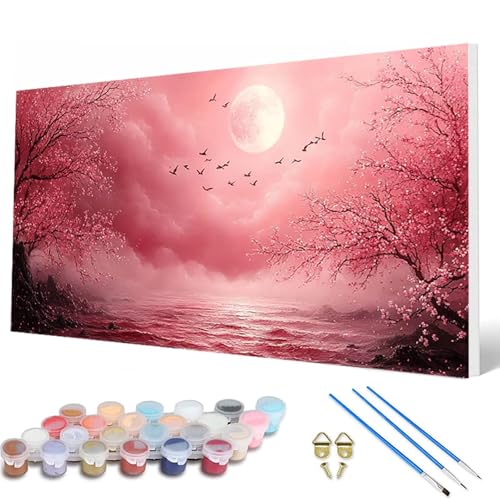 Malen Nach Zahlen Erwachsene, KirschblüTen Malen Nach Zahlen Landschaft Paint by Numbers Bastelset Erwachsene Mit Pinseln und Acrylfarben für Deko Wohnzimmer, Geschenke für Frauen 60X120 CM -hcw2507XW Malen Nach Zahlen Erwachsene, KirschblüTen Malen Nach Zahlen Landschaft Paint by Numbers Bastelset Erwachsene Mit Pinseln und Acrylfarben für Deko Wohnzimmer, Geschenke für Frauen 60X120 CM -hcw2507XW von HCWBDWOU