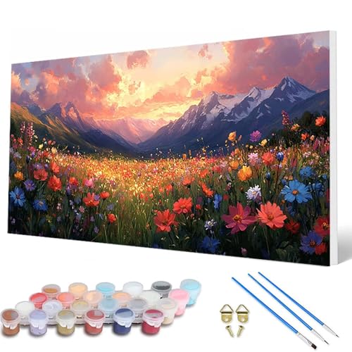 Malen Nach Zahlen Erwachsene, Landschaft Malen Nach Zahlen Blumenn Paint by Numbers DIY Bastelset Erwachsene Mit Pinseln und Acrylfarben für Deko Wohnzimmer, Geschenke für Frauen 40 x 80 cm -hcw2507XW Malen Nach Zahlen Erwachsene, Landschaft Malen Nach Zahlen Blumenn Paint by Numbers DIY Bastelset Erwachsene Mit Pinseln und Acrylfarben für Deko Wohnzimmer, Geschenke für Frauen 40 x 80 cm -hcw2507XW von HCWBDWOU