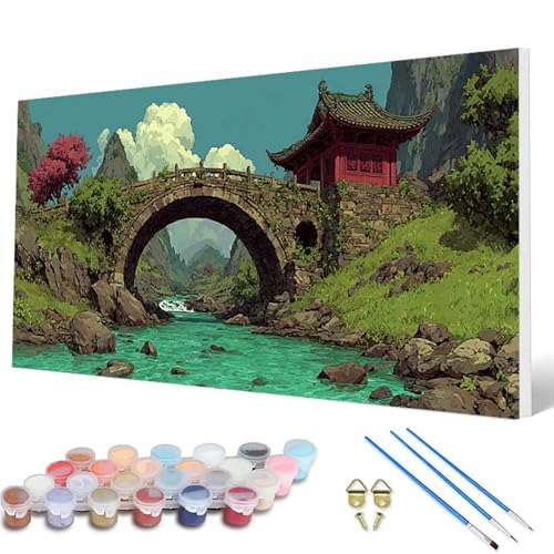 Malen Nach Zahlen Erwachsene, Landschaft Malen Nach Zahlen BrüCke Paint by Numbers DIY Bastelset Erwachsene Mit 3 Pinseln und Acrylfarben für Deko Wohnzimmer, Geschenke für Frauen 40X80CM -hcw250745 Malen Nach Zahlen Erwachsene, Landschaft Malen Nach Zahlen BrüCke Paint by Numbers DIY Bastelset Erwachsene Mit 3 Pinseln und Acrylfarben für Deko Wohnzimmer, Geschenke für Frauen 40X80CM -hcw250745 von HCWBDWOU
