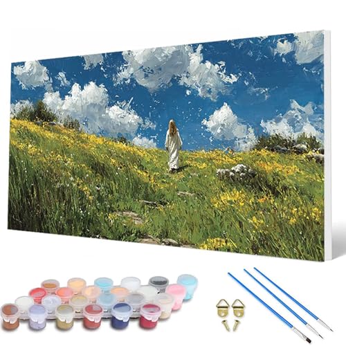 Malen Nach Zahlen Erwachsene, Landschaft Malen Nach Zahlen FrüHling Paint by Numbers Bastelset Erwachsene Mit Pinseln und Acrylfarben für Deko Wohnzimmer, Geschenke für Frauen 40 x 80 cm -hcw25074W Malen Nach Zahlen Erwachsene, Landschaft Malen Nach Zahlen FrüHling Paint by Numbers Bastelset Erwachsene Mit Pinseln und Acrylfarben für Deko Wohnzimmer, Geschenke für Frauen 40 x 80 cm -hcw25074W von HCWBDWOU