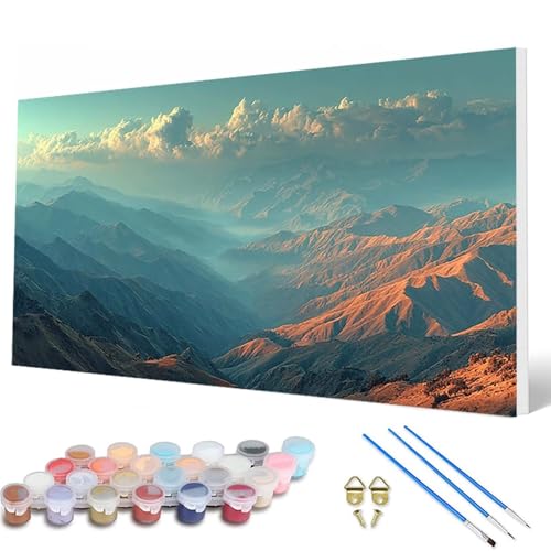 Malen Nach Zahlen Erwachsene, Landschaft Malen Nach Zahlen Gebirge Paint by Numbers DIY Bastelset Erwachsene Mit 3 Pinseln und Acrylfarben für Deko Wohnzimmer, Geschenke für Frauen 60X120CM -hcw2507MU Malen Nach Zahlen Erwachsene, Landschaft Malen Nach Zahlen Gebirge Paint by Numbers DIY Bastelset Erwachsene Mit 3 Pinseln und Acrylfarben für Deko Wohnzimmer, Geschenke für Frauen 60X120CM -hcw2507MU von HCWBDWOU