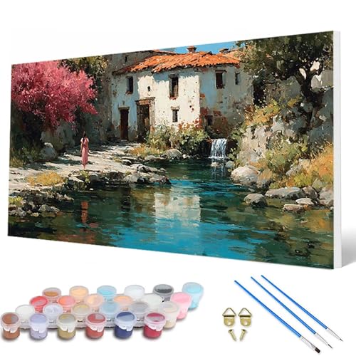 Malen Nach Zahlen Erwachsene, Landschaft Malen Nach Zahlen HäUser Paint by Numbers DIY Bastelset Erwachsene Mit Pinseln und Acrylfarben für Deko Wohnzimmer, Geschenke für Frauen 80 x 160 cm -hcw2507CH Malen Nach Zahlen Erwachsene, Landschaft Malen Nach Zahlen HäUser Paint by Numbers DIY Bastelset Erwachsene Mit Pinseln und Acrylfarben für Deko Wohnzimmer, Geschenke für Frauen 80 x 160 cm -hcw2507CH von HCWBDWOU