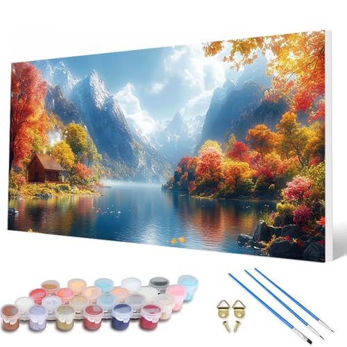 Malen Nach Zahlen Erwachsene, Landschaft Malen Nach Zahlen Herbst Paint by Numbers DIY Bastelset Erwachsene Mit 3 Pinseln und Acrylfarben für Deko Wohnzimmer, Geschenke für Frauen 60X120CM -hcw2507PZ Malen Nach Zahlen Erwachsene, Landschaft Malen Nach Zahlen Herbst Paint by Numbers DIY Bastelset Erwachsene Mit 3 Pinseln und Acrylfarben für Deko Wohnzimmer, Geschenke für Frauen 60X120CM -hcw2507PZ von HCWBDWOU