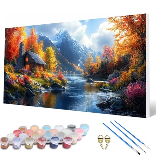 Malen Nach Zahlen Erwachsene, Landschaft Malen Nach Zahlen Herbst Paint by Numbers DIY Bastelset Erwachsene Mit Pinseln und Acrylfarben für Deko Wohnzimmer, Geschenke für Frauen 40 x 80 cm -hcw2507U9 Malen Nach Zahlen Erwachsene, Landschaft Malen Nach Zahlen Herbst Paint by Numbers DIY Bastelset Erwachsene Mit Pinseln und Acrylfarben für Deko Wohnzimmer, Geschenke für Frauen 40 x 80 cm -hcw2507U9 von HCWBDWOU
