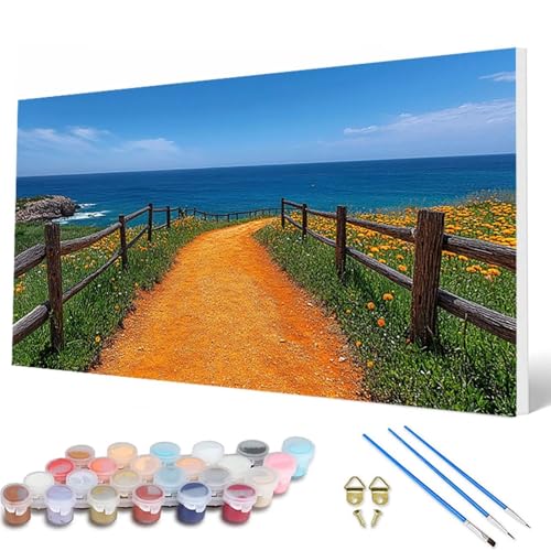 Malen Nach Zahlen Erwachsene, Landschaft Malen Nach Zahlen Meer Paint by Numbers DIY Bastelset Erwachsene Mit 3 Pinseln und Acrylfarben für Deko Wohnzimmer, Geschenke für Frauen 40X80 CM -hcw2507N4 Malen Nach Zahlen Erwachsene, Landschaft Malen Nach Zahlen Meer Paint by Numbers DIY Bastelset Erwachsene Mit 3 Pinseln und Acrylfarben für Deko Wohnzimmer, Geschenke für Frauen 40X80 CM -hcw2507N4 von HCWBDWOU