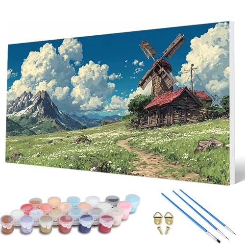 Malen Nach Zahlen Erwachsene, Landschaft Malen Nach Zahlen WindmüHle Paint by Numbers DIY Bastelset Erwachsene Mit Pinseln und Acrylfarben für Deko Wohnzimmer, Geschenke für Frauen 60X120CM -hcw2507VZ Malen Nach Zahlen Erwachsene, Landschaft Malen Nach Zahlen WindmüHle Paint by Numbers DIY Bastelset Erwachsene Mit Pinseln und Acrylfarben für Deko Wohnzimmer, Geschenke für Frauen 60X120CM -hcw2507VZ von HCWBDWOU
