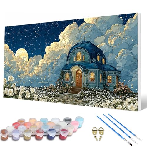 Malen Nach Zahlen Erwachsene, Landschaft Malen Nach Zahlen Wolke Paint by Numbers DIY Bastelset Erwachsene Mit 3 Pinseln und Acrylfarben für Deko Wohnzimmer, Geschenke für Frauen 40X80CM -hcw25078M Malen Nach Zahlen Erwachsene, Landschaft Malen Nach Zahlen Wolke Paint by Numbers DIY Bastelset Erwachsene Mit 3 Pinseln und Acrylfarben für Deko Wohnzimmer, Geschenke für Frauen 40X80CM -hcw25078M von HCWBDWOU