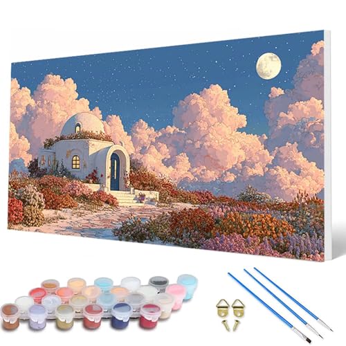 Malen Nach Zahlen Erwachsene, Landschaft Malen Nach Zahlen Wolke Paint by Numbers DIY Bastelset Erwachsene Mit 3 Pinseln und Acrylfarben für Deko Wohnzimmer, Geschenke für Frauen 40X80CM -hcw2507N7 Malen Nach Zahlen Erwachsene, Landschaft Malen Nach Zahlen Wolke Paint by Numbers DIY Bastelset Erwachsene Mit 3 Pinseln und Acrylfarben für Deko Wohnzimmer, Geschenke für Frauen 40X80CM -hcw2507N7 von HCWBDWOU