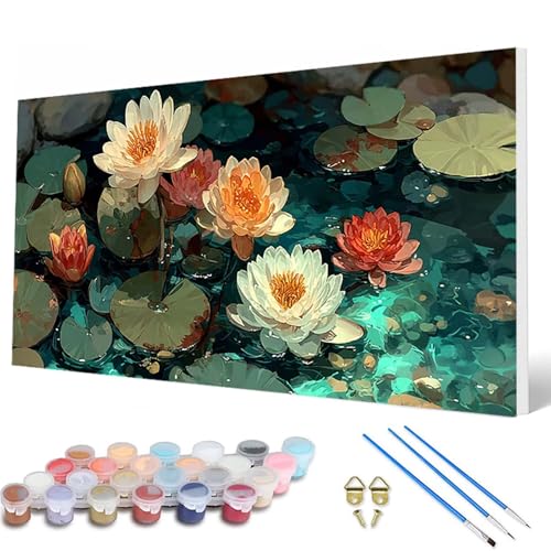 Malen Nach Zahlen Erwachsene, Lotus Malen Nach Zahlen Blumenn Paint by Numbers DIY Bastelset Erwachsene Mit 3 Pinseln und Acrylfarben für Deko Wohnzimmer, Geschenke für Frauen 80 x 160 cm -hcw250727 Malen Nach Zahlen Erwachsene, Lotus Malen Nach Zahlen Blumenn Paint by Numbers DIY Bastelset Erwachsene Mit 3 Pinseln und Acrylfarben für Deko Wohnzimmer, Geschenke für Frauen 80 x 160 cm -hcw250727 von HCWBDWOU